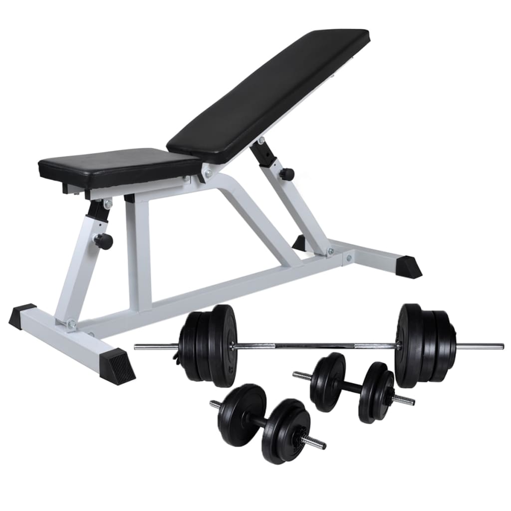 Trainingsbank Met Halterset 60,5 Kg