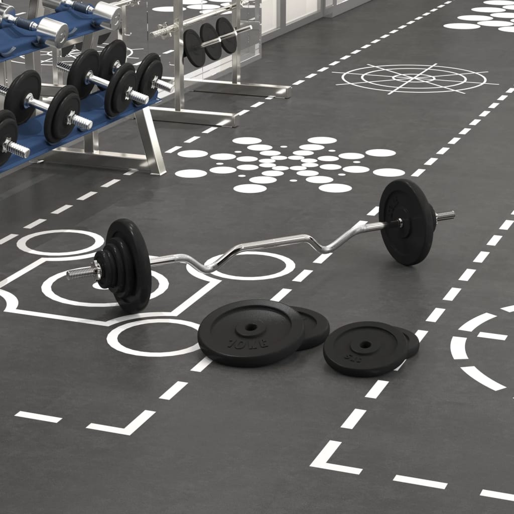 Halter Met Gewichten Gietijzer En Verchroomd Staal