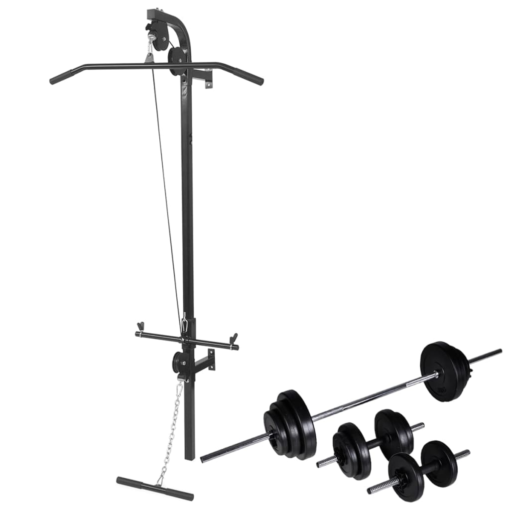 Krachttoren Voor Aan De Wand Met Halterset 60,5 Kg