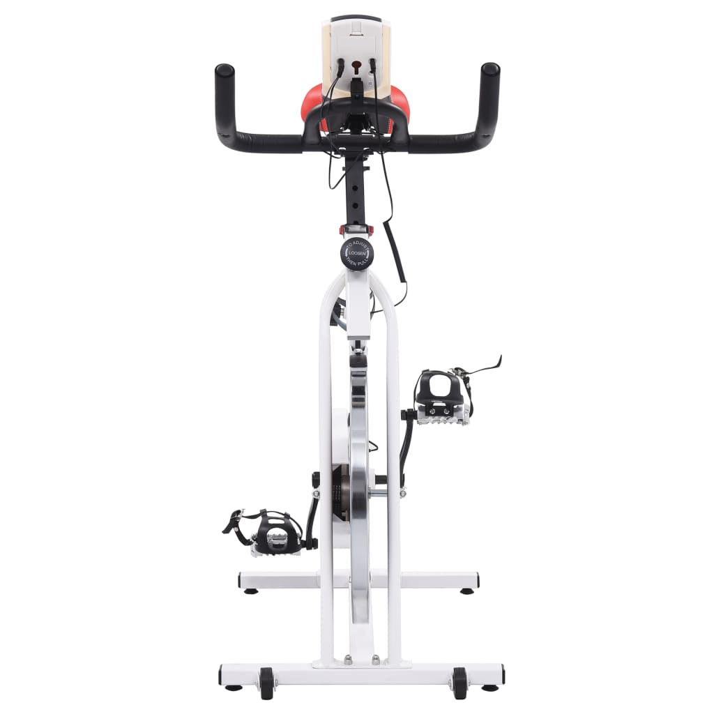 Hometrainer Met Hartslagsensoren En Rood