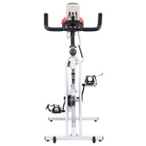 Hometrainer Met Hartslagsensoren En Rood