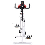 Hometrainer Met Hartslagsensoren En Rood