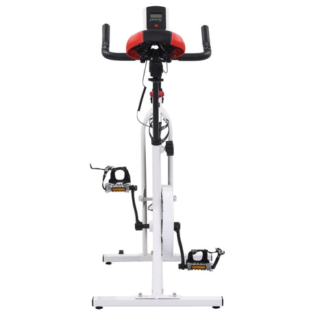 Hometrainer Met Hartslagsensoren En Rood