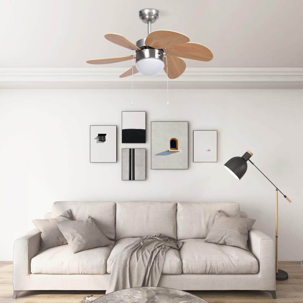 Plafondventilator Met Lamp 76 Cm