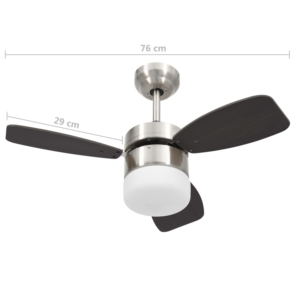 Plafondventilator Met Lamp Afstandsbediening 76 Cm