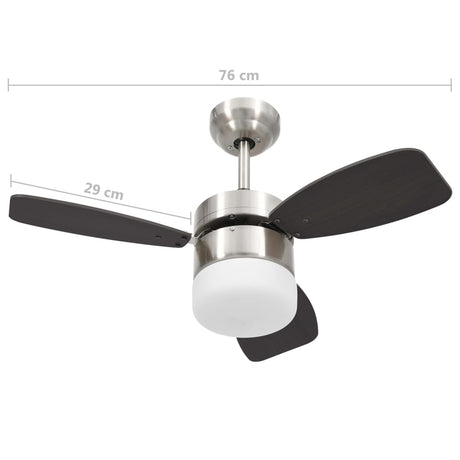 Plafondventilator Met Lamp Afstandsbediening 76 Cm