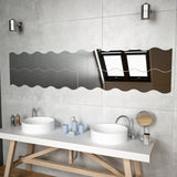 Wandspiegels Golfvormig 60X18,5 Cm Glas