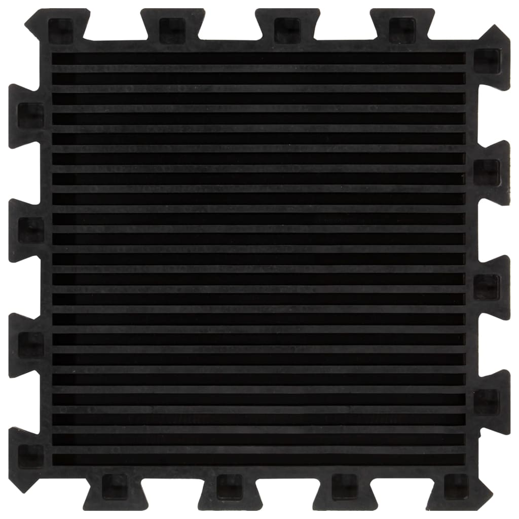 Rubbertegels 4 St 16 Mm 30X30 Cm Zwart