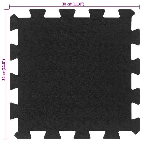 Rubbertegels 9 St 16 Mm 30X30 Cm Zwart