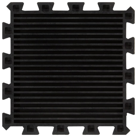 Rubbertegels 16 St 16 Mm 30X30 Cm Zwart